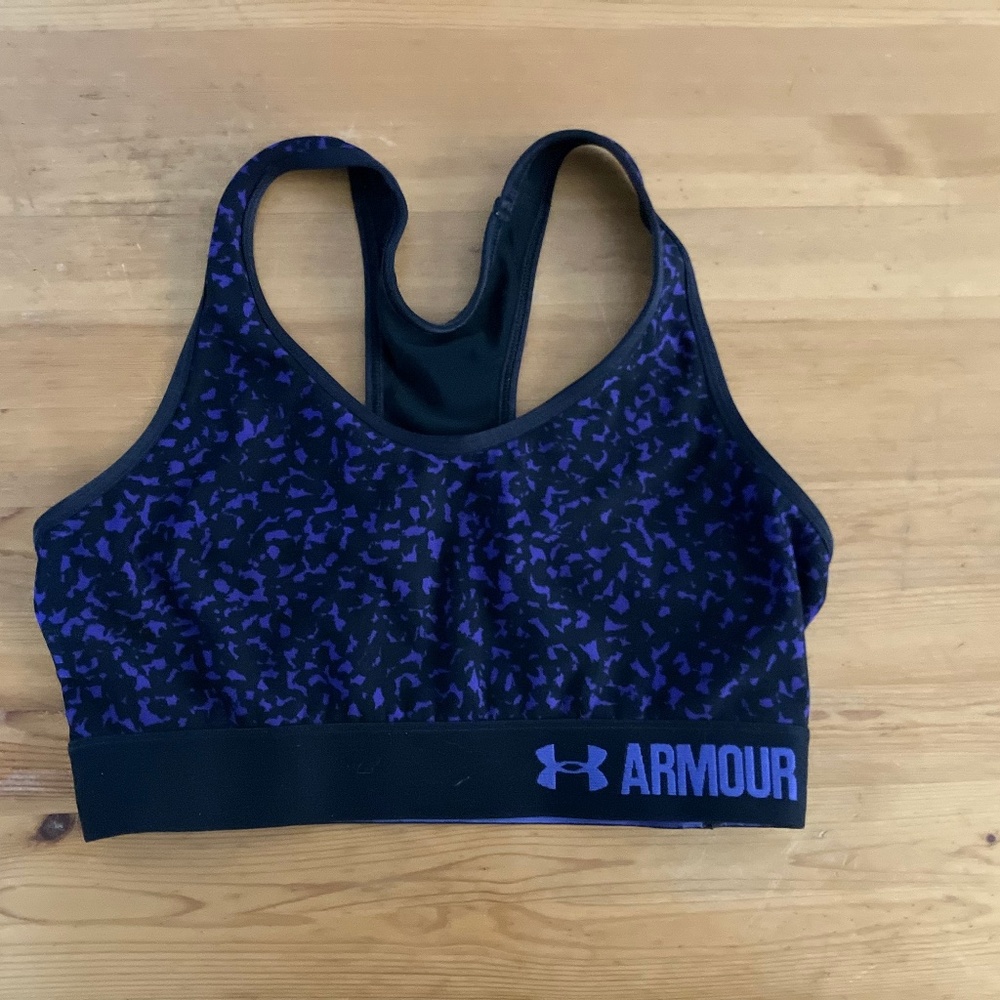 Under Armour Purple Camo Sports Bra - fits like size S